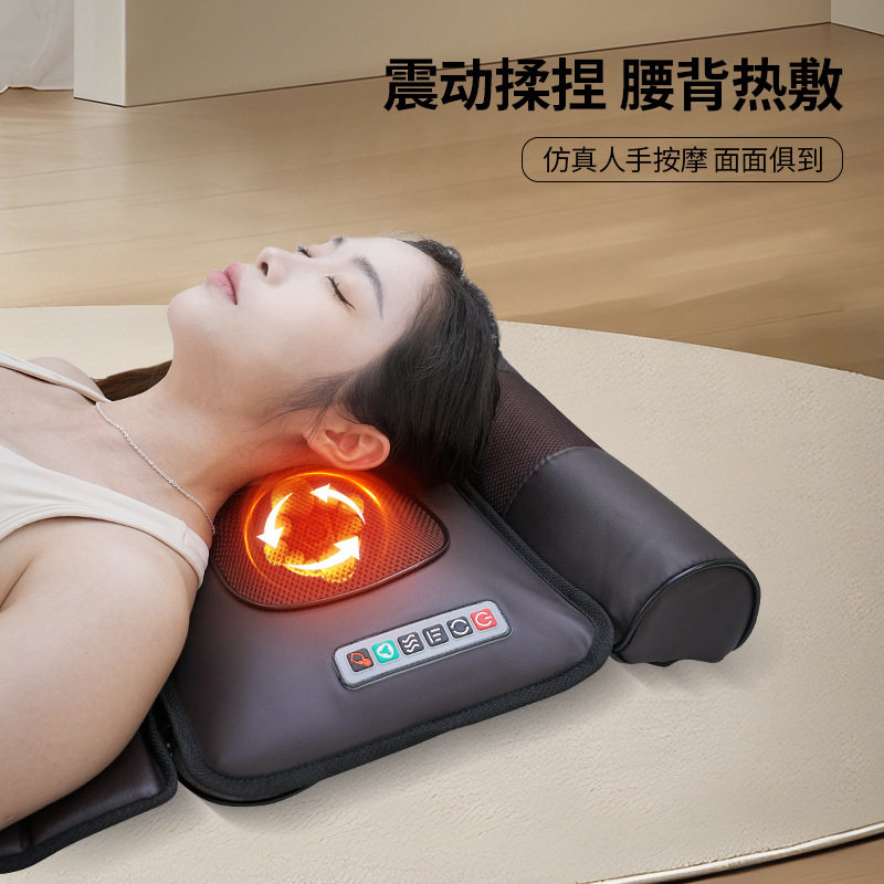 多功能颈椎按摩器腰部背部腿部按摩床垫全身按摩垫电动加热按摩垫,淘宝优惠券,粉丝福利购,淘宝优惠卷