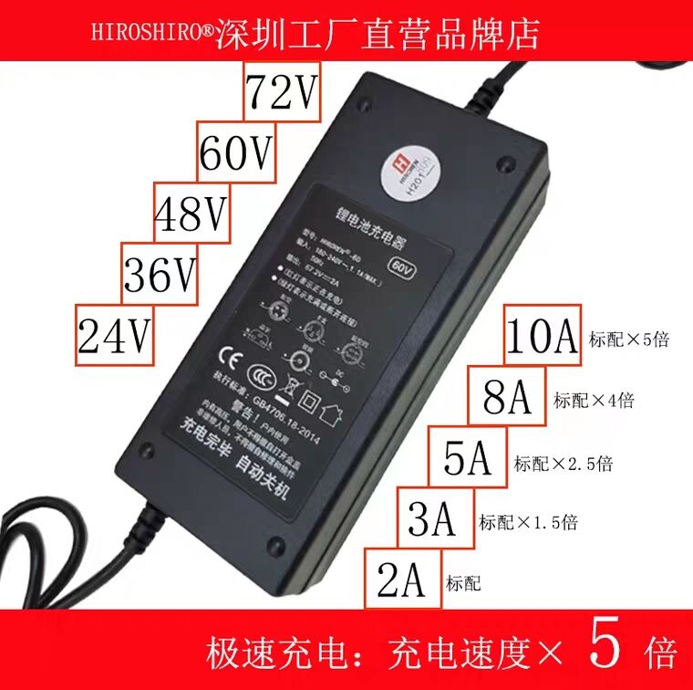 电动车锂电池充电器36V48V60V24V2A3A5A滑板独轮哈雷电动车充-图1