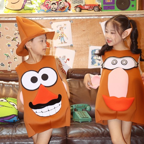 仙童堡定制土豆先生游园表演服装男女童卡通动物装扮六一节幼儿园 - 图3