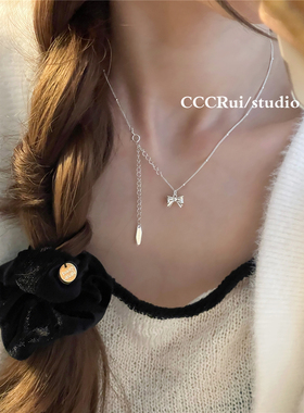 CCCRUI在逃公主925银蝴蝶结项链