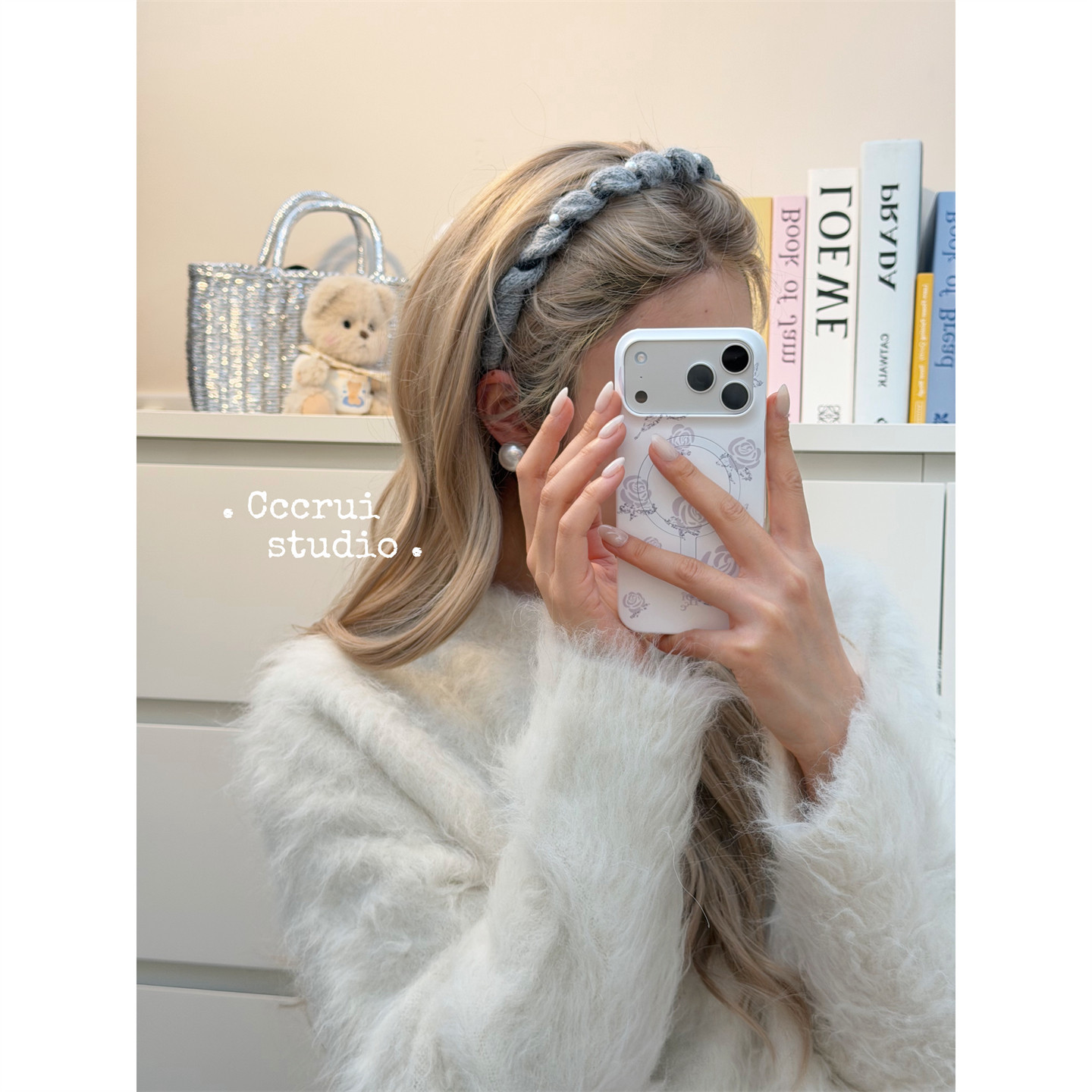 CCCRUI韩系新款毛线麻花珍珠发箍高级感洋气时尚锯齿头箍压发头饰,淘宝优惠券,粉丝福利购,淘宝优惠卷