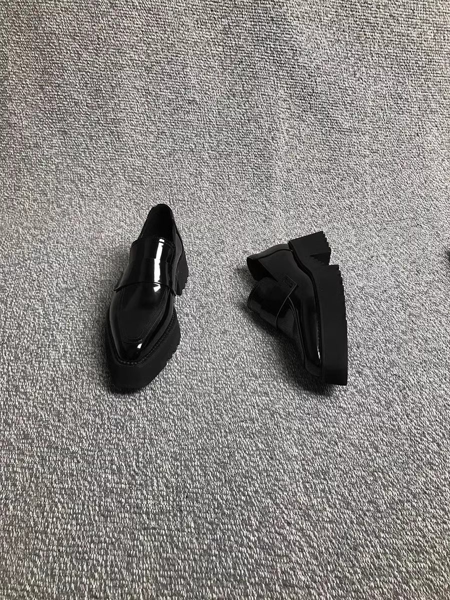 欧洲站女鞋2025春季新款英伦尖头高跟单鞋厚底增高一脚蹬乐福鞋潮,淘宝优惠券,粉丝福利购,淘宝优惠卷