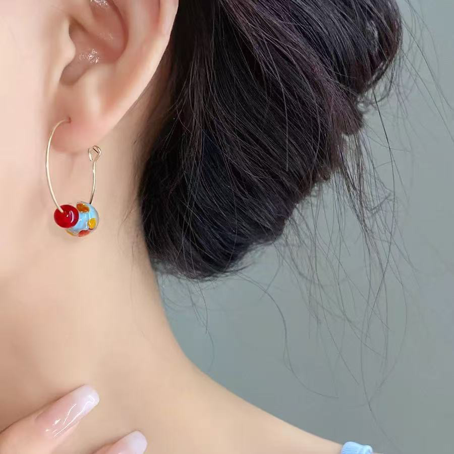 无耳洞「彩球泡泡」复古港风彩球耳圈小众高级感无痛蚊香盘耳夹,淘宝优惠券,粉丝福利购,淘宝优惠卷
