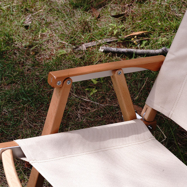 Outdoor folding chair, portable storage, leisure chair, fishing solid wood chair, removable patio picnic Kermit chair