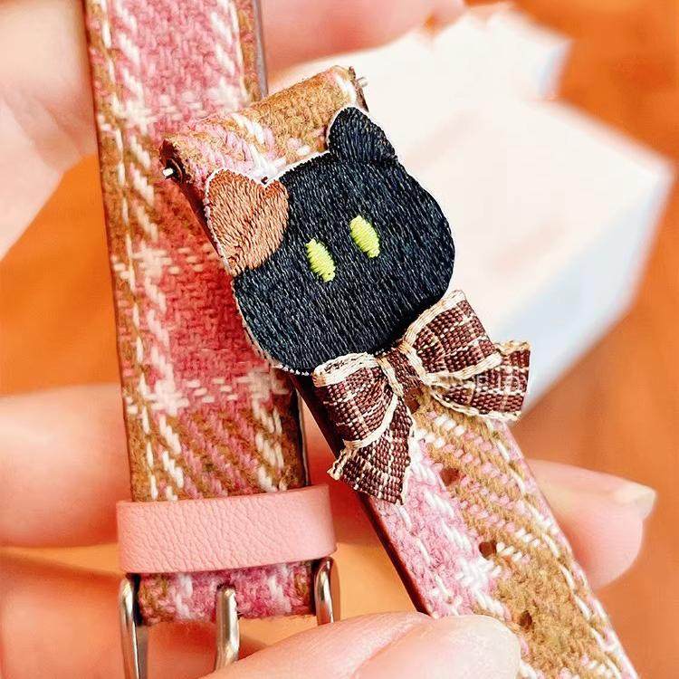 适用华为手表gt5真皮watch5秋冬gt3毛呢gt4表带4pro女GT2修猫荣耀,淘宝优惠券,粉丝福利购,淘宝优惠卷