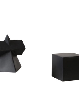 现代简约抽象异形几何形状陶瓷摆件样板间售楼处客厅电视柜玄关