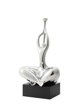 现代轻奢创意极简人像陶瓷摆件酒店玄关电视柜售楼处家居艺术装饰