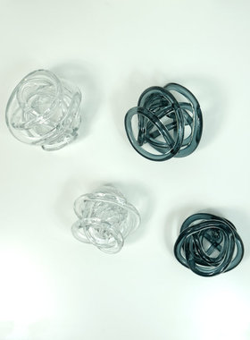 北欧现代轻奢几何抽象玻璃球形艺术小摆件售楼处客厅酒柜桌面配饰