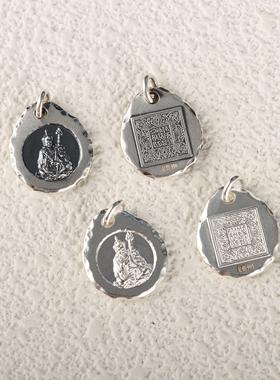 纯银莲师小吊坠饰品挂件莲花生