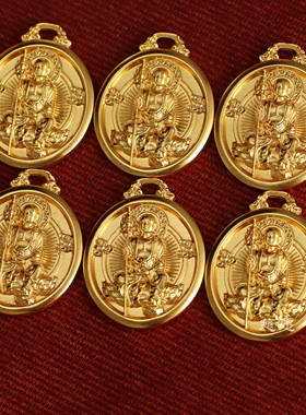 纯银纯金地藏佛牌吊坠饰品挂件