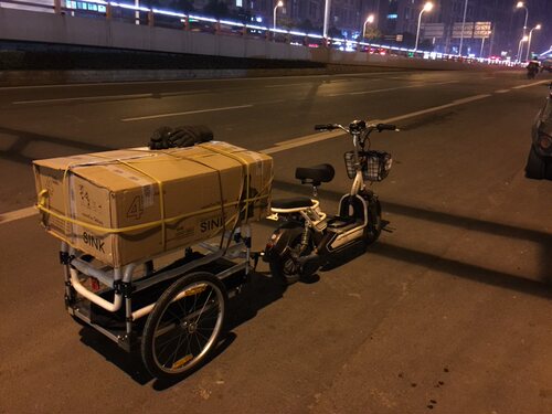 双轮自行车山地车快捷杂物货物拖车/超市购物旅行推拖车骑行装备 - 图0