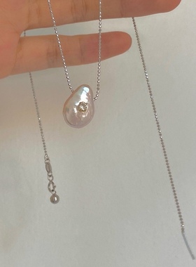 幻彩水滴项链锆石毛衣链可调节女