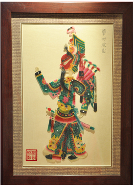 民间特色手工艺品陕西华州华县皮影装饰武将摆件礼品吉祥如意传统