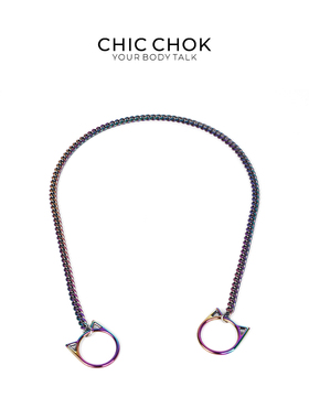 CHICCHOK猫咪炫彩爱心项链