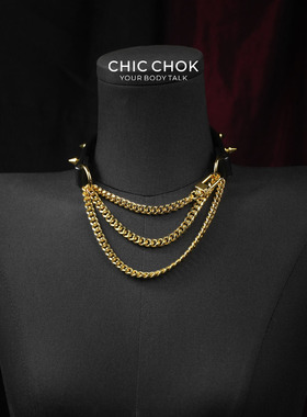 进口原创设计真皮项圈choker