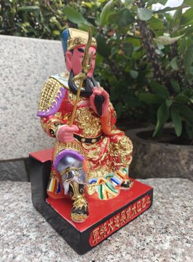 2025年乙巳吴遂大将军神像蛇年太岁樟木像家用桌面供奉摆件工艺品