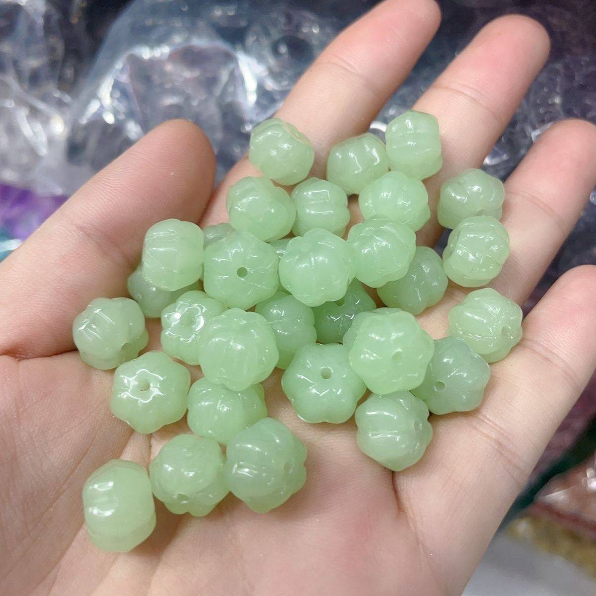 扁南瓜珠捷克琉璃珠子DIY手工编织手链项链古风发簪头饰材料配件,淘宝优惠券,粉丝福利购,淘宝优惠卷