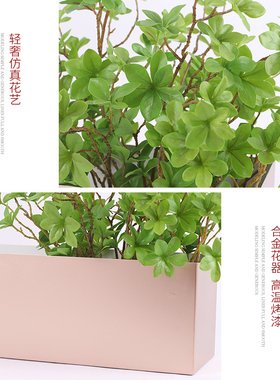 新中式现代简约绿色清新仿真盆栽绿植装饰品家居软装客厅餐桌摆件
