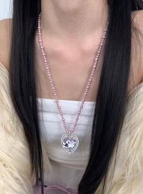 女轻奢小众长款毛衣链项链