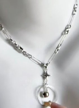 【情侣感情增加器】项链个性圆环铃铛吊坠小众设计感诱惑锁骨链女