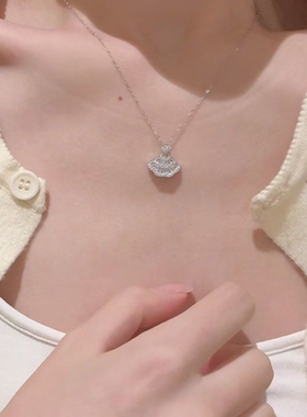 公主的裙摆项链女千金贵气高级锁骨链配饰送女友闺蜜礼物