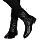 Versatile long men's boots, trendy leather boots, mid-calf Martin boots