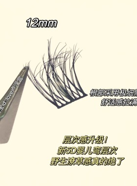 水貂绒假睫毛新5D婴儿弯层次
