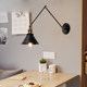 Loft retro industrial style aisle staircase corridor retractable folding creative restaurant bar decorative long arm wall lamp