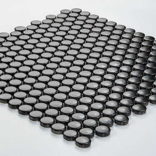 Маленькая керамическая мозаичная плитка с круглыми бусинами, черно-белая, серая, сине-зеленая, для кухни, ванной комнаты, ванной комнаты, нескользящая отделка стен и пола плиткой