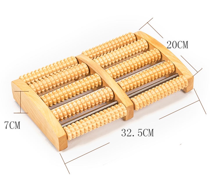 足底脚底按摩器木质滚轮实木脚部足部小腿部按摩脚器脚板按摩器 - 图2