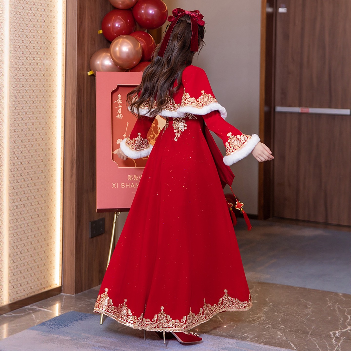 海棠记孕妇敬酒服中式秀禾旗袍加绒订婚礼服结婚大码胖mm遮肚秋冬,淘宝优惠券,粉丝福利购,淘宝优惠卷