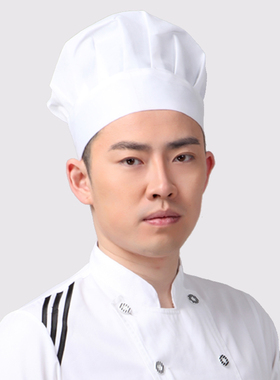白布通用蛋糕店反复洗涤厨师帽