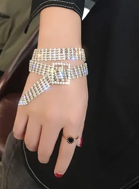 女项圈锁骨链满钻饰品女欧美choker颈带日韩网红短款脖子性感项链