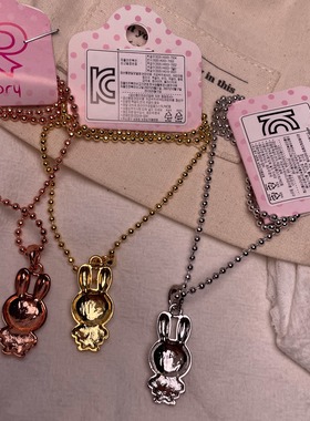 韩国进口新款可爱小兔子项链女简约百搭锁骨链少女心萌萌卡通项链