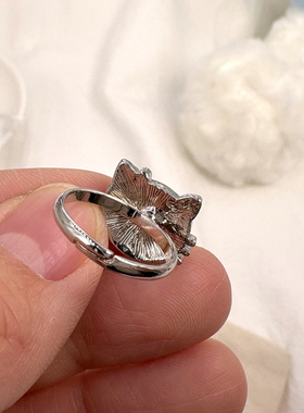 韩国进口女童可爱猫咪食指戒