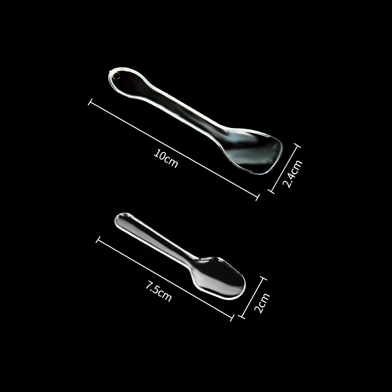 一次性试吃小勺塑料透明冰淇淋勺雪糕酸奶布丁勺精致小勺独立包装-图1