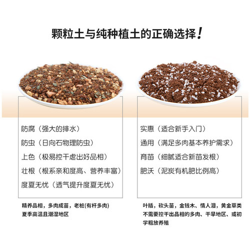 多肉植物营养土 全新升级配方泥炭种植土 颗粒土石子颗粒土赤玉土 - 图2