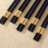 Металлические палочки для еды, нескользящий высококлассный комплект для отеля для коммерческого использования из натурального дерева