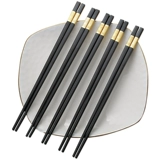 Металлические палочки для еды, нескользящий высококлассный комплект для отеля для коммерческого использования из натурального дерева