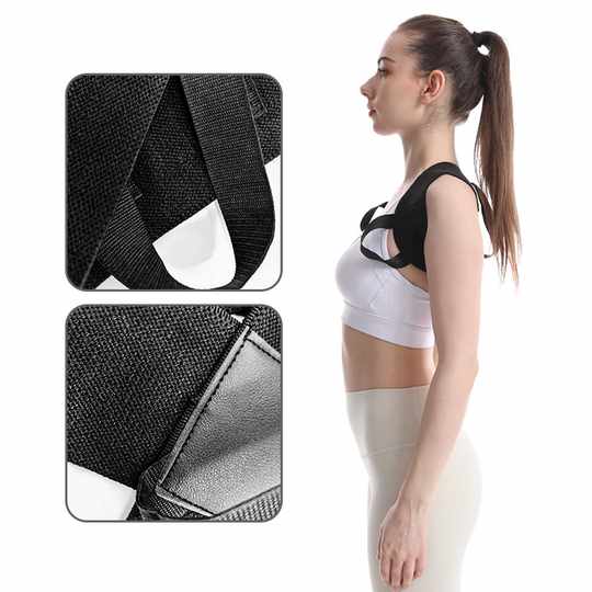 Correa de hombro recta con hombros abiertos, cinturón corrector jorobado, enderezamiento del pecho, hombro hundido, cintura recta, espalda, hombrera, artefacto, entrenamiento físico, cinturón de corrección de postura