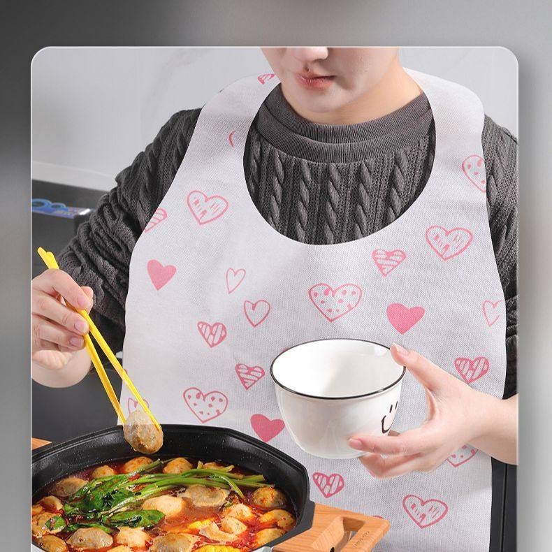 一次性无纺布围裙餐饮专用成人家庭火锅用餐吃饭围兜防水防油罩衣,淘宝优惠券,粉丝福利购,淘宝优惠卷