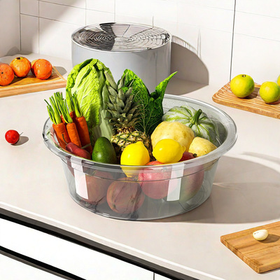 加厚防摔洗脸盆厨房透明洗菜盆学生宿舍大号洗衣盆子家用婴儿洗脚