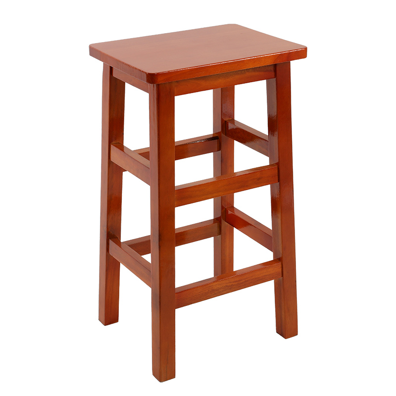 方凳实木家用高脚凳复古商用高凳子酒吧椅子木凳子中式餐厅椅子 - 图3