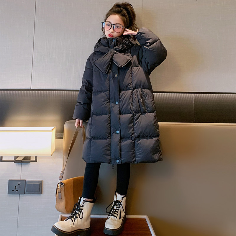 女童冬装羽绒服2025新款90白鸭绒上衣女孩中大儿童加厚外套中长款,淘宝优惠券,粉丝福利购,淘宝优惠卷