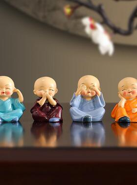 创意迷你小和尚中式家居摆件