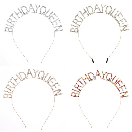HAPPY BIRTHDAY QUEEN 女王生日发箍 FG111 - 图0