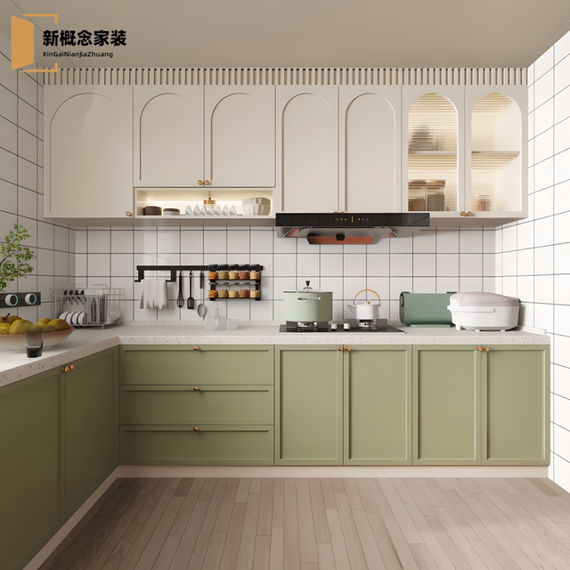 Customized cabinet doors, custom-made solid wood painted blister door panels, custom-made French kitchen cabinet door panels, PET whole-house customization