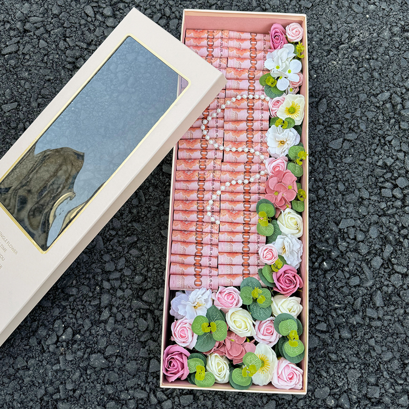 创意diy肥牛卷花束礼盒花艺包装有钱花手工礼物送男女朋友生日 - 图0