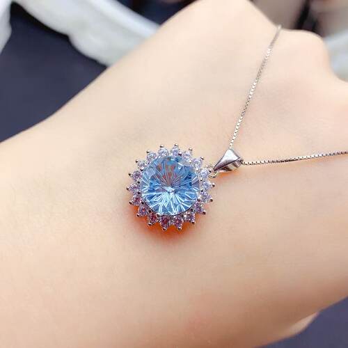 烟花切托帕石吊坠，主石尺寸10mm - 图3