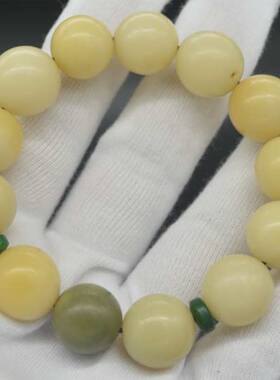 单圈情侣原创天然古风菩提根手串